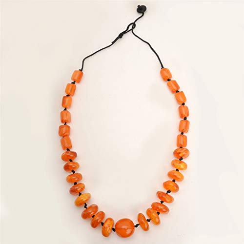 Zephyrr Bohemian Glass Beaded Strand Necklace Casual Orange Gypsy Women Jewelry #TOP5