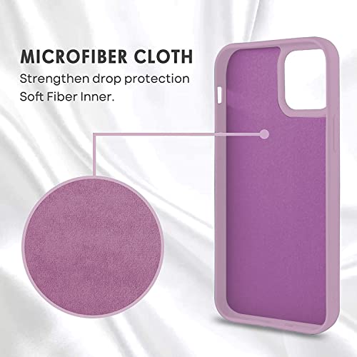 Image of DIZORO Silicone Back Case for iPhone 11 Pro Max, Soft-Touch Phone Microfiber Silicone Back Cover for iPhone 11 Pro Max- Lilac