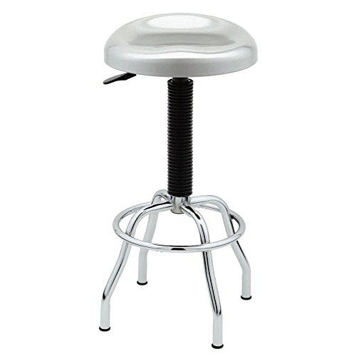 Seville Classics Modern Ergonomic Pneumatic Height Adjustable 360-Degree Swivel Stool Chair, for Drafting, Office, Home, Garage, Work Desk, Stainless Steel, Contoured Seat (Heavy-Duty) #1