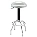 Seville Classics Modern Ergonomic Pneumatic Height Adjustable 360-Degree Swivel Stool Chair, for Drafting, Office, Home, Garage, Work Desk, Stainless Steel, Contoured Seat (Heavy-Duty)