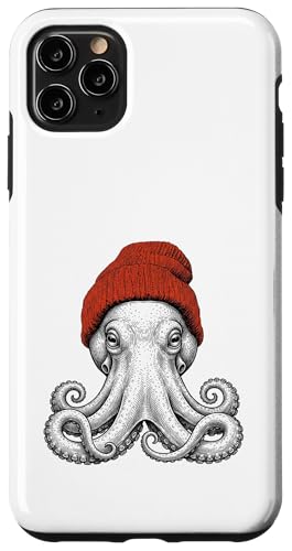 Funny Octopus Sea Animal Beanie Ocean Lover �X�}�z�P�[�X iPhone 11 Pro Max �p