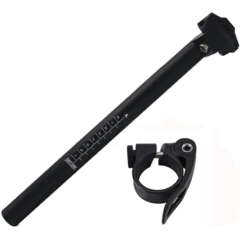 BESNIN Seat Post 30.4mm 350mm Bike Seatpost Bicycle Saddle Angle Adjustable Seatpost for MTB Road Bike BMX (seatpost and clamp) Cover