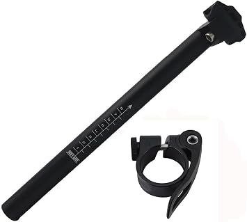 BESNIN Bike Seat Post 30.4 x 350mm, Adjustable Saddle Angle Aluminum Seatpost for MTB, Road Bike, BMX