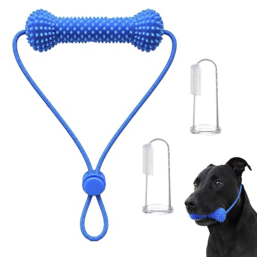 PAppositus Doppelte Wirkung Hundezahnpflege-Spielzeug, geeignet zum Kauen für die Zähne von Hunden, zahnreinigung Hund, geeignet für die Mundpflege von kleinen, mittleren und großen Hunden