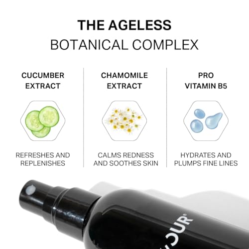 Image of Y'OUR Age-Defying Setting Spray & Silk Face Mist, 16HR+ Crease-Resistant, Transfer Proof, Hydrating Mist for Mature Skin, Pore-Blurring & Skin-Firming, Vegan & Cruelty-Free, Caffeine & Pro-Vitamin