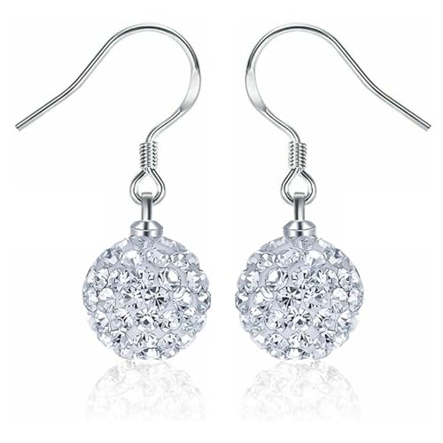 Boucles d'oreilles argent 925 et cristaux d'exception style disco chic