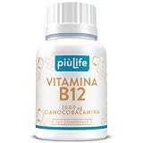 Vitamina B12 1000 mcg PiùLife – Cianocobalamina Forma Stabile ad Assorbimento Affidabile – 365 compresse – Integratore B12 per Sistema Immunitario, Sintesi Globuli Rossi, Stanchezza Fisica e Mentale