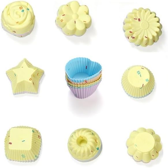 20 muffin cups small cake cup baking mold white jelly pudding mold(Rosesuit20pcs)