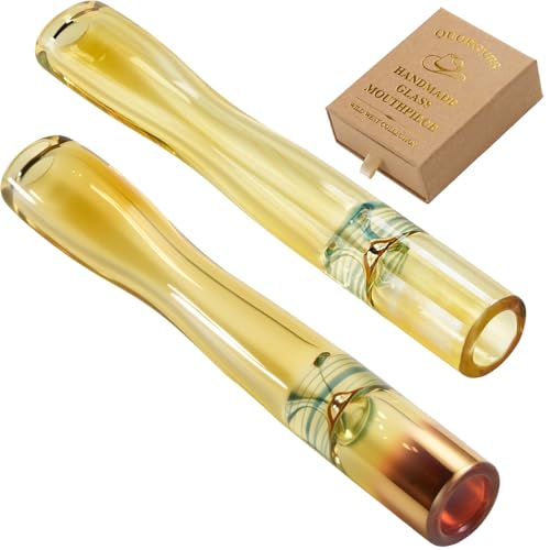 QUORGVES Gold And Silver Glass Cigarette Holder