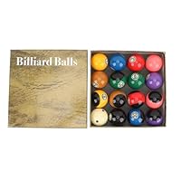 BuyWeek Billardkugeln Set, 16 Stück Billiard Kugel Set 5,72 cm Durchmesser Professionelles Harz Billardkugel Komplett Satz für Turnierübungen