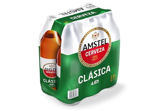 Amstel Clásica Cerveza Lager, Pack Botella 6 x 1L
