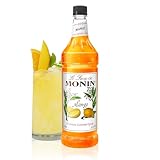 Monin - Mango Syrup | Premium Syrup for Cocktails, Sodas, Lemonades & More | Clean Label with No Artificial Flavors, No Artificial Preservatives (BPA-Free Plastic Bottle, 1 Liter)