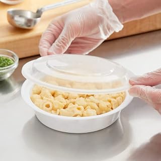 HOT BARGAINS 50 X Disposable Round Takeaway Food Containers with Lids Meal Prep Containers Size 24oz Microwave, Oven Safe Freezer-Friendly for Catering Restaurants Home Outdoor Party Use (24oz)