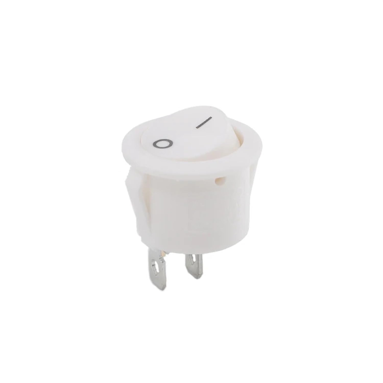 10/5/1Pcs KCD1 2PIN 20mm On/Off SPST G149 Round Rocker Switch DC AC 6A/250V Cap Car Dash Dashboard(White,10 Pieces)