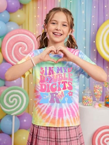 Image of in My Double Digits Era Shirt Girls Birthday Girl Shirt | 10 Birthday Shirt Girls 10th Birthday Gifts For Girls 10 Year Old Ten Party Tee Tops