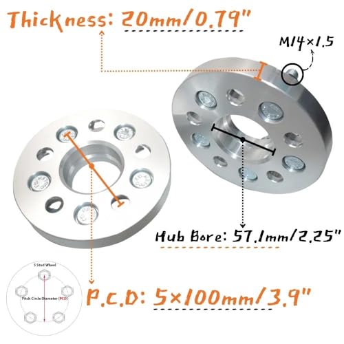 Entretoises roue PCD 5X100 pour supprimer le roulis des châssis compacts - 3