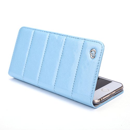 Kroo Glossy Bubble Flip Folio Wallet Case For Apple Iphone 6 Plus - Non-Retail Packaging - Blue #TOP7