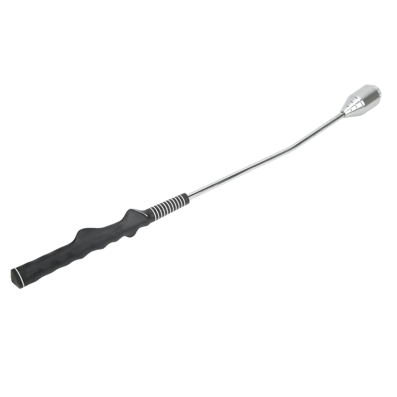 Kij Treningowy do Swingu, Stalowy, Chromowany Drążek do Treningu Swingu Golfowego z gumową rączką, Pomoc ćwiczeń Prawej Ręki 66 Cm dla Golfistów Grających na świeżym Powietrzu w Pomieszczeniach