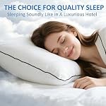 SWTMERRY Bed Pillows Queen Size Set of 4 - Bed Pillows for Sleeping 4 Pack, Breathable Fluffy Hotel Pillows, Ultra-Soft and Hypoallergenic Bed Pillows for Side Stomach and Back Sleepers