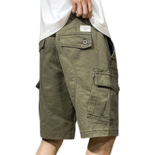 TOBILE Cargo Shorts Men New Men's Summer Cargo Shorts Outdoor Multi-pocket Joggers Casual Cotton Work Wide-legged Men's Shorts - Afbeelding 4