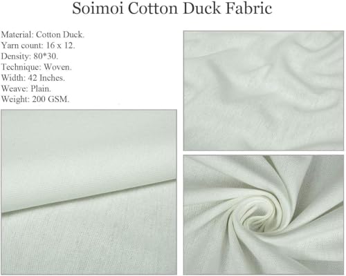 Image of Soimoi Green Cotton Canvas Fabric Stars Star Print Fabric by The Meter 44 Inch Wide
