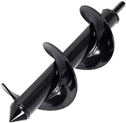 PHELRENA Spiral Drill Bit - 3.5" Non-Slip Garden Grass Plug Plant Flower Bulb Auger- Post or Umbrella Hole Digger for 3/8”Hex Drive Drill Garden Grass Plug Plant(Black)