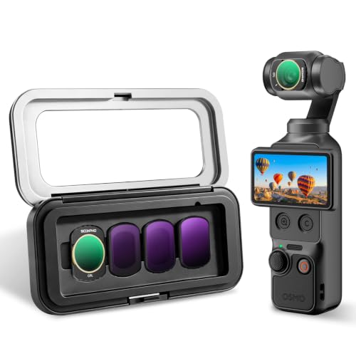 Soonpho Zestaw filtrów do Dji OSMO Pocket 3/4,4er-Pack Zawiera Filtr CPL,ND Filtry ND16,ND64,ND256,Magnetyczne Akcesoria do Osmo Pocket 3/4