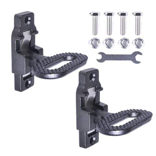 CNRAYT Galvanized Steel Folding Safety Step and Handle 2 Pack Multi-Purpose Step and Grab Handle for Trucks Trailers RVs Worktop Houseboat-Black