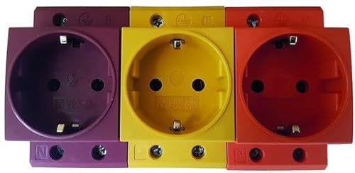 DIN-Einbausteckdose 16A Hutschiene rot PROTEC.CLASS PDSDR