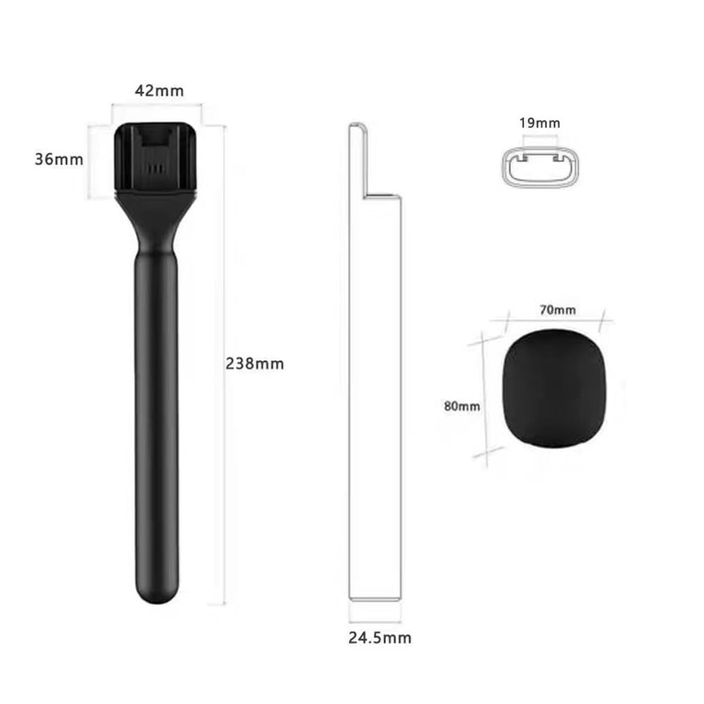 Adapter do mikrofonu do wywiadów, bezprzewodowy uchwyt mikrofonu, ręczny adapter, uchwyt mikrofonowy do Rode Wireless GO I/II DJI Mic, uchwyt mikrofonu do wywiadów, uchwyt mikrofonu