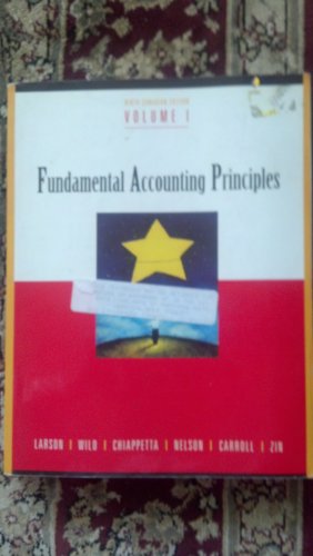 Fundamental Accounting Principles: Ninth Canadian Edition Volume I