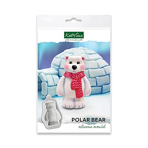 Polar Bear - Molde de silicona para decoración de tartas, manualidades, magdalenas, dulces, chocolate, tarjetas y arcilla, apto para alimentos, fabricado en el Reino Unido