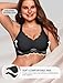 OEAK Women Jelly Bras Scalloped No Underwire Push Up Seamless Full Coverage Anti Sagging Bra Comfortable Convertible Everyday Bra Black,L