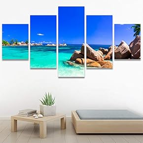 SIGNWIN 5 Panel Canvas Wall Art Modern Art...
