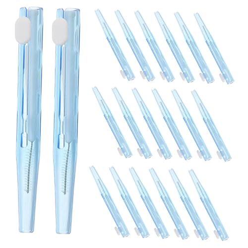 LOORGVEL 40 piezas Cepillo Interdental Portátil con Diseño Push-pull para Limpieza Suave Dientes y Brackets Ergonómico para Uso Casa Oficina y Viaje