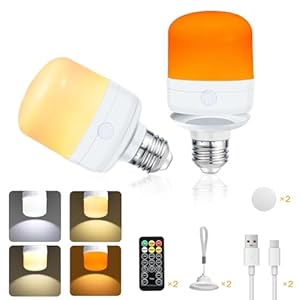 Pulsky 2 Stück Aufladbare E27 Glühbirne