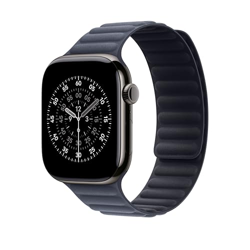 Image of Apple Watch Band - Magnetic Link - 46mm - Navy - M /L