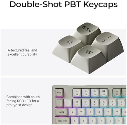 Keychron C1 Pro 8K QMK Wired Custom Mechanical Keyboard, TKL Layout Launcher Support with Hot-Swappable Super Banana Switch, PBT Keycaps Compatible for Mac Windows Linux - 5