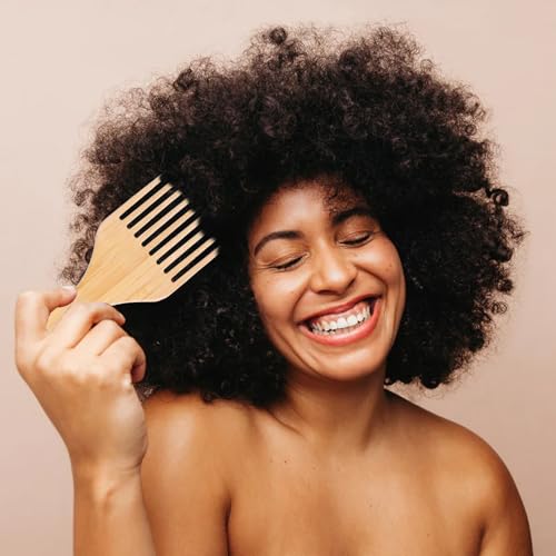 Set 2 Peines de Bambú para Cabello Rizado Natural miniatura 3
