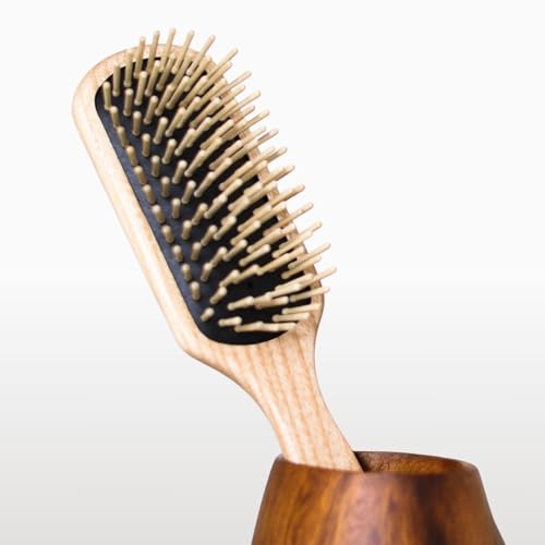 Miniatura 2 de Tek - Cepillo Rectangular Medio De Madera De Fresno Con Púas Cortas, Hecho A Mano En Italia, Para Pelo Fino O Liso - 22 X 5.5 Cm