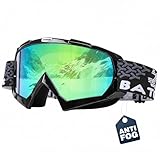 BATFOX Ski Goggles for Men, Anti Fog & OTG Snowboard Goggles Over Glasses, 100% UV Protection Snow Goggles for Skiing & Snowboarding