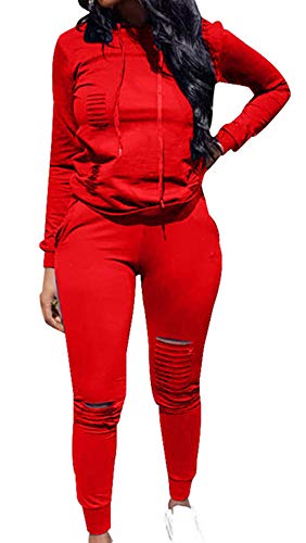Women's Sweatsuits, Women's 2 Pcs Tracksuit - Round Neck Long Sleeve Top Stripe Long Pants Jumpsuit Outfits Set - Sport