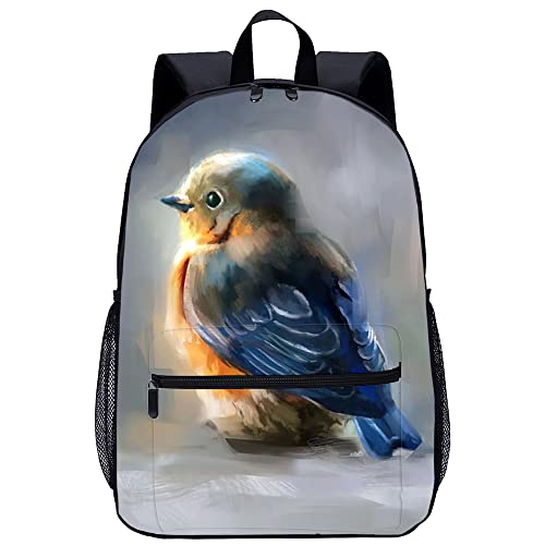 Sac à dos scolaire oiseau grand volume 45cm mixte imprimé 3D