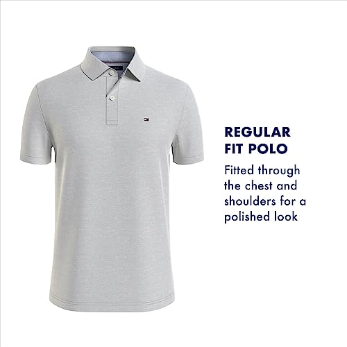 Image of Tommy Hilfiger Men's Short Sleeve Cotton Pique Flag Polo in Regular Fit