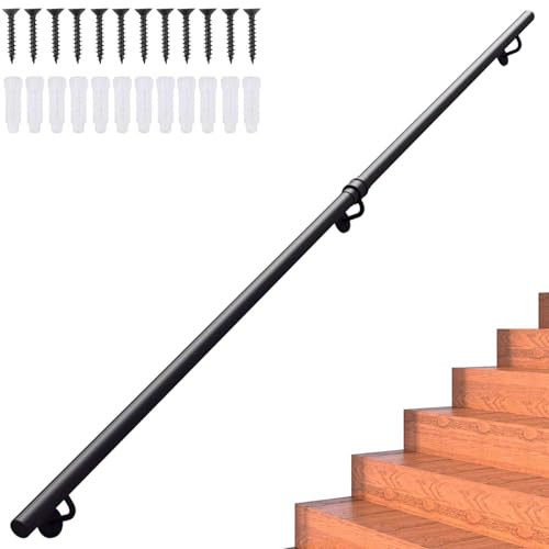 Rambarde d'escalier murale de 540 cm, main courante extérieure et intérieure durable