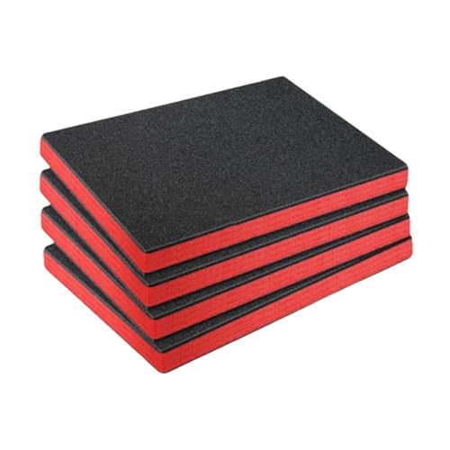 Lot de 4 Coussinets en Mousse pour Boîte à Outils, Boîtes à Outils en Mousse Prédécoupée, Insert à Outils Découpables, Coussinets Rangement, pour...