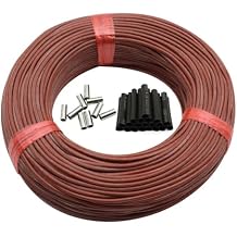 Infrared Warm Floor Cable, 12K 33ohm/m Electric Carbon Heating Wire Coil, 2.0mm Fiber Wire Floor Hotline Thickening20M