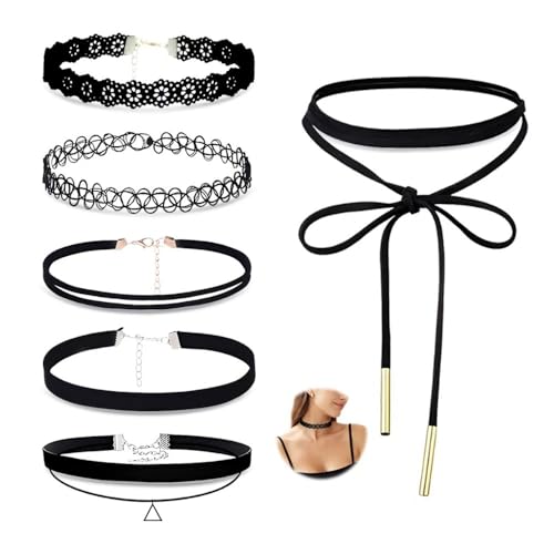 HMCEY 6 Piezas Choker Mujer,Gargantilla Ajustable,Collares