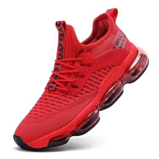 Tênis de corrida masculino respirável tênis de basquete tênis academia treinamento confortável moda sapatos, K21-Vermelho, 10