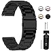 Fullmosa 4 Colores para Correas Metálica de Reloj de Liberación Rápida, Correa Reloj de Acero Inoxidable, Negro 20mm